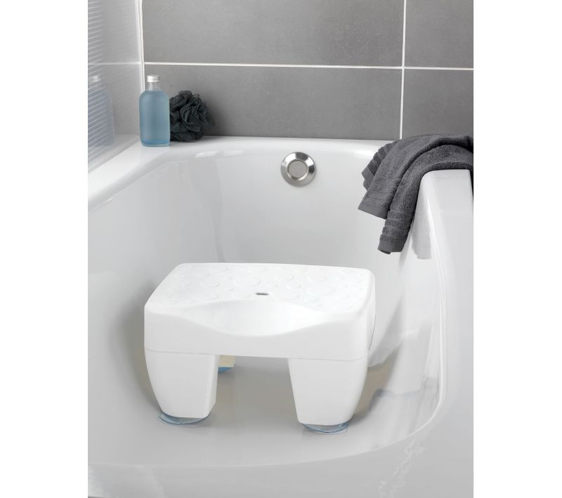 Tabouret Pour Baignoire Secura - Pieds Antidérapants - Blanc