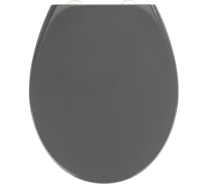 Abattant Wc "samos" - Easy-close - Gris - L 37,5 X L 44,5 Cm