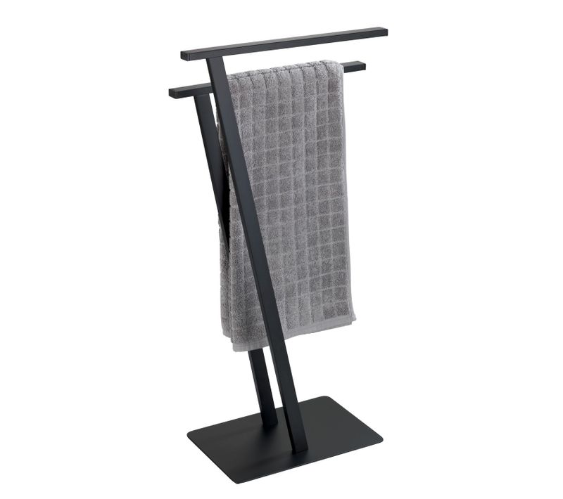 Porte-serviette Design Métal Lirio - L. 20 X H. 76 Cm - Noir