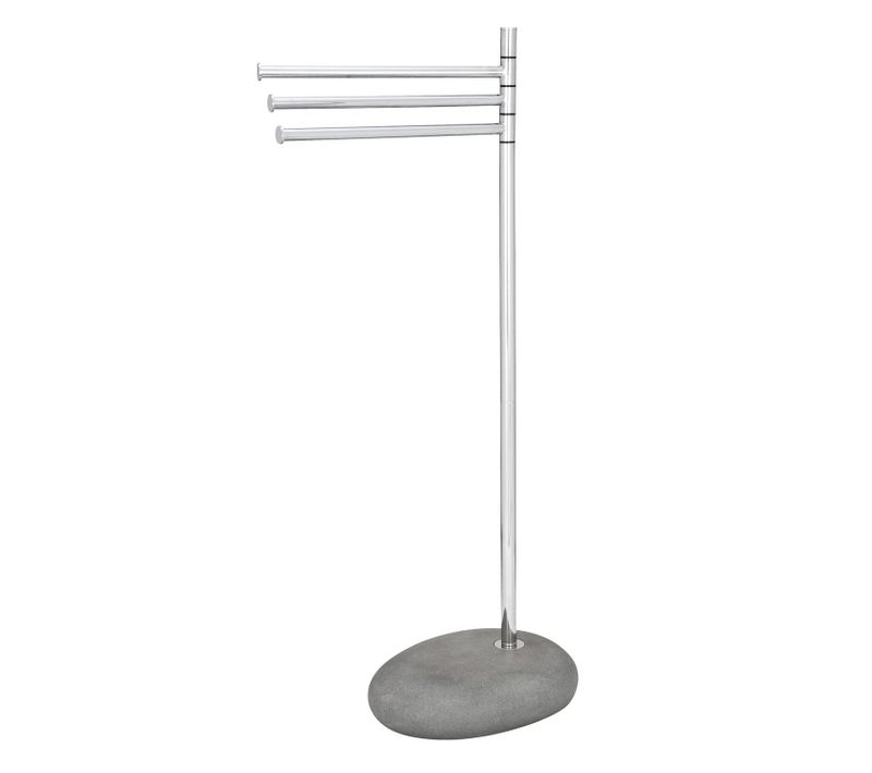 Porte-serviettes Design Pierre Pebble - L. 38 X H. 84 Cm - Gris Stone