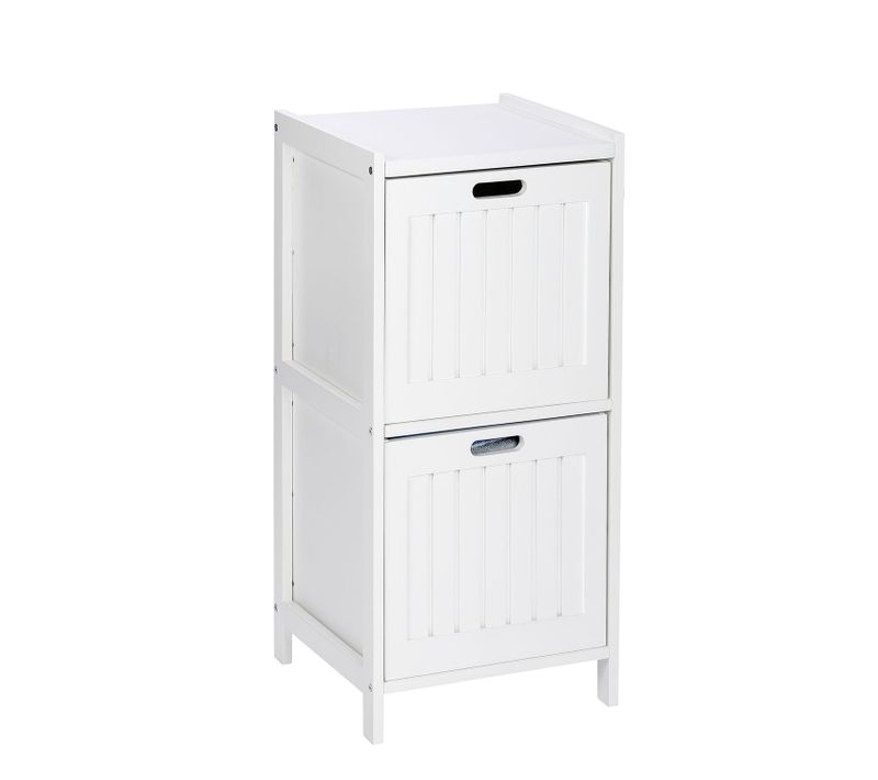 Etagère De Salle De Bain Bord De Mer Olso - L. 36 X H. 76 Cm - Blanc