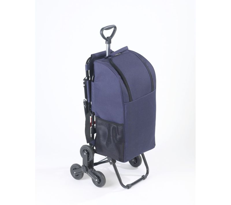 Chariot De Courses Avec Siège - Sac Isotherme 35 L - Bleu Foncé