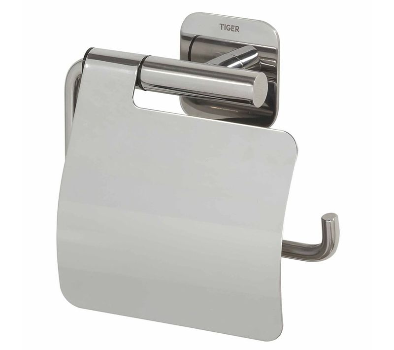 Porte-papier Toilette Colar Avec Couvercle Chromé 1314130346