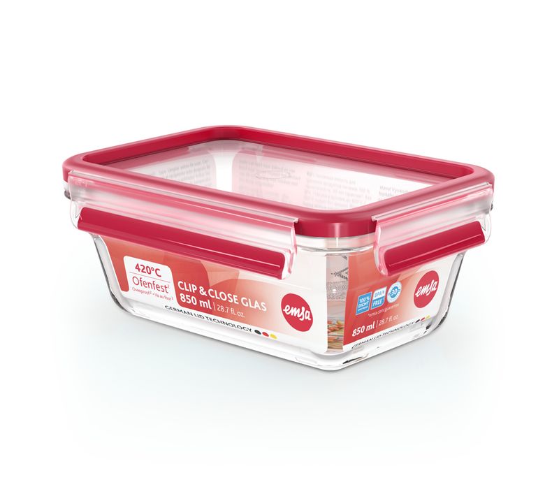 Boite Clipetclose Verre Rectangulaire 0,85l