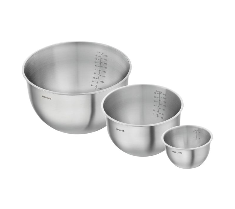 Set De Bols S/m/l / 3-pcs, Acier Inoxydable, Argent