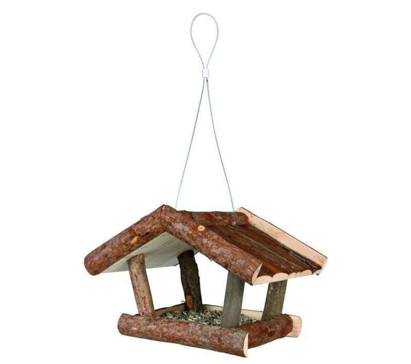 Natural Living Mangeoire Pour Oiseaux 32 × 23 × 20 Cm Naturel