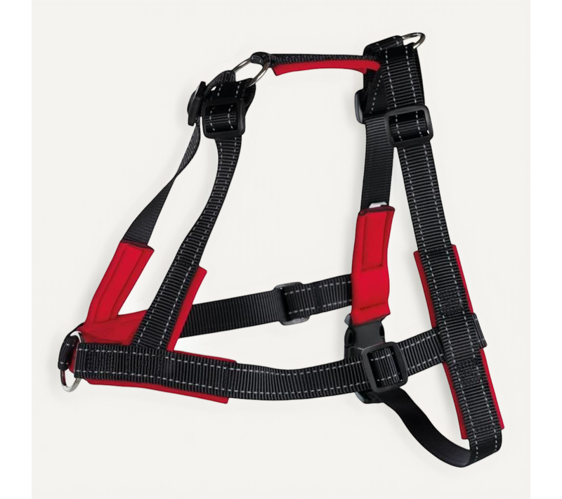 Harnais Lead'n'walk Soft Taille L-xl 65-105 Cm Noir