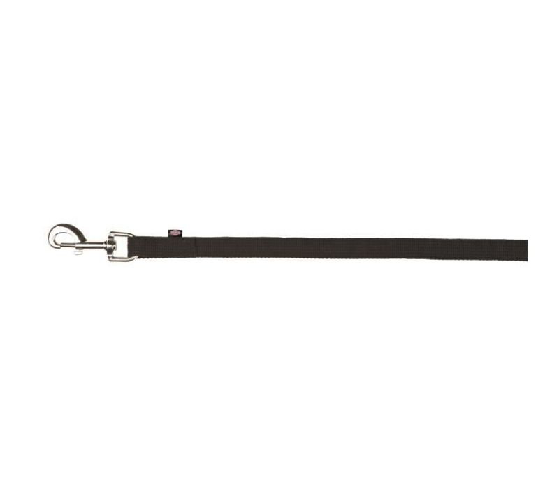 Laisse A Pister Sangle Plate 15m - 20mm - Noir - Pour Chien