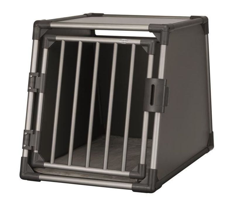 Box De Transport Aluminium M Et L : 61 X 65 X 86 Cm Gris Graphite Pour Chien