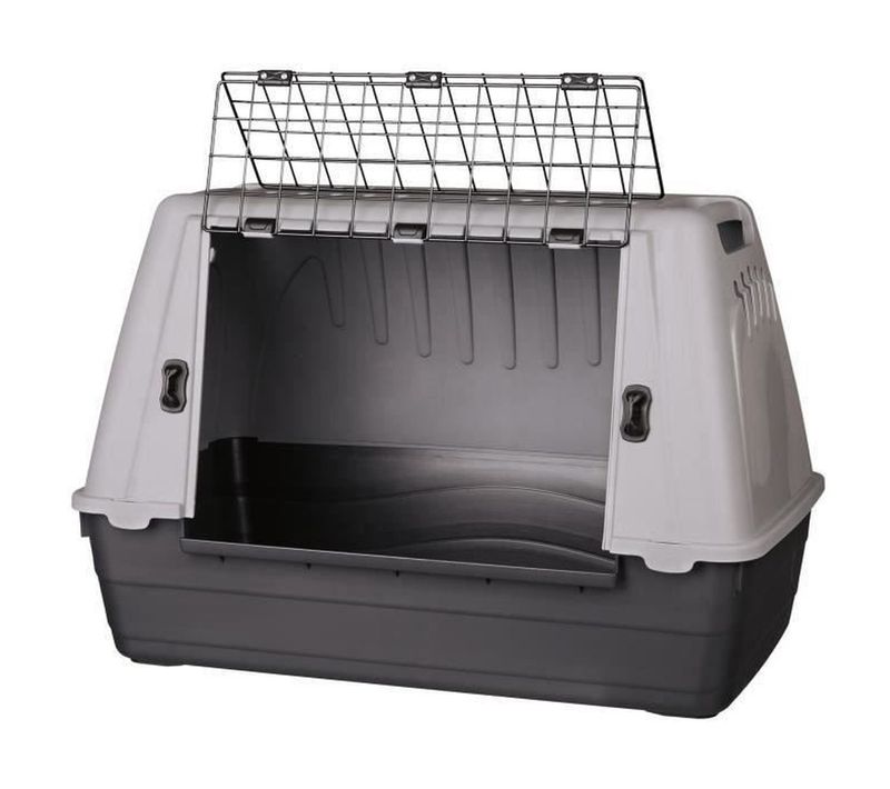 Box De Transport Pour Chien Journey - Recyclé - S-m: 77 X 51 X 43 Cm - Noir Et Gris