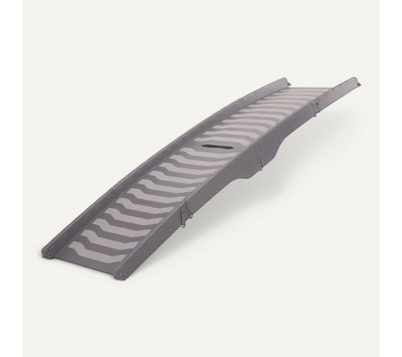 Rampe - 39 X 150 Cm - Plastique - Repliable En 3 Parties - Gris - Pour Chien
