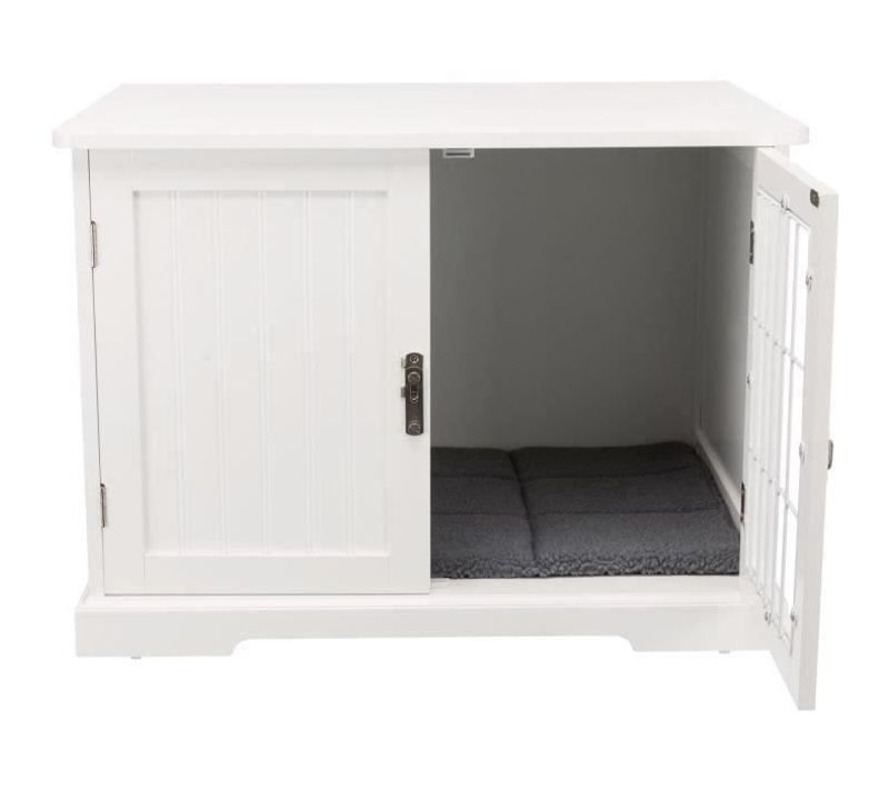 Niche D'intérieur - Taille M - 73 X 53 X 53 Cm - Blanc - Pour Chien Et Chat