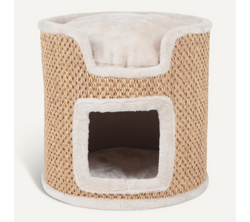 Tour Ria - H37 Cm - Gris Clair - Pour Chat
