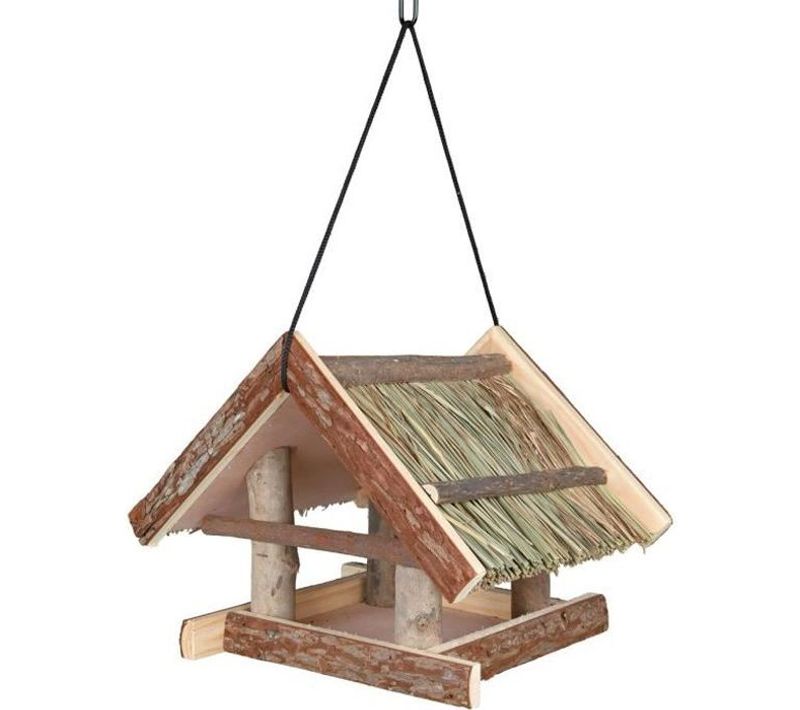 Natural Living Mangeoire Pour Oiseaux 25 × 25 × 25 Cm Naturel
