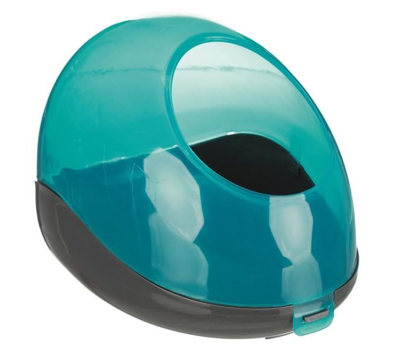 Bac A Sable Pour Chinchillas Et Degus 27 × 18 × 16 Cm Turquoise / Gris Foncé
