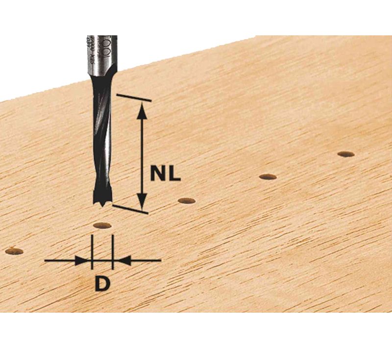 Foret Pour Chevilles Hw S8 D 5/30 Z - Festool - 491066