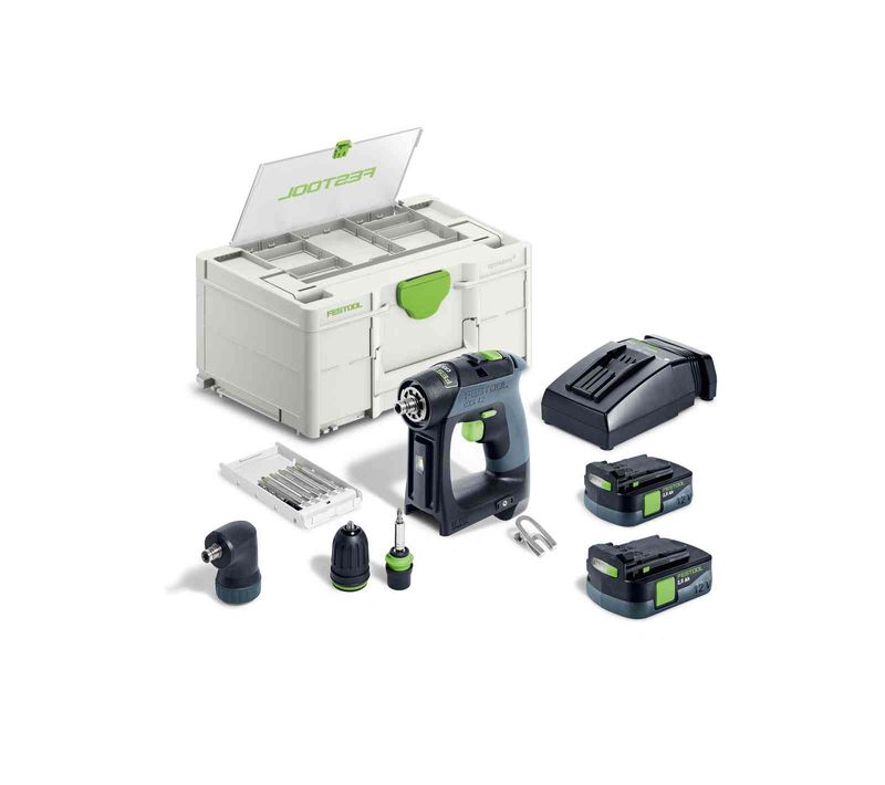 Perceuse-visseuse 10,8v Cxs 12 2,5-set + 2 Batteries 2,5ah + Chargeur + Coffret Systainer Sys3 Df M