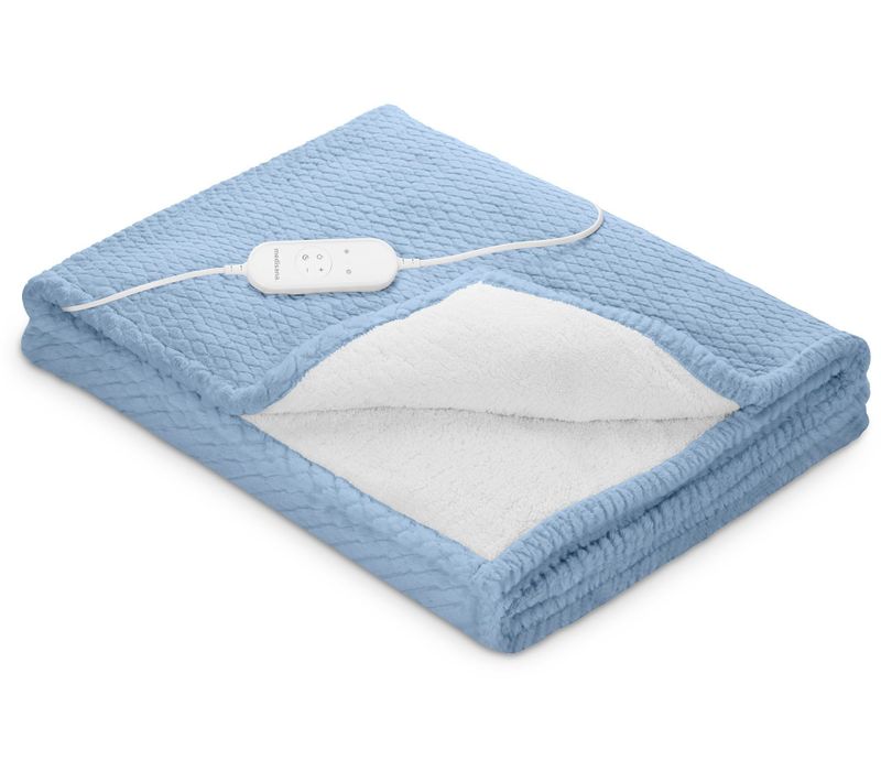 Couverture Chauffante Reversible - Hb 415 - 120 W - 9 Réglages - 180 X 130 Cm - Bleu