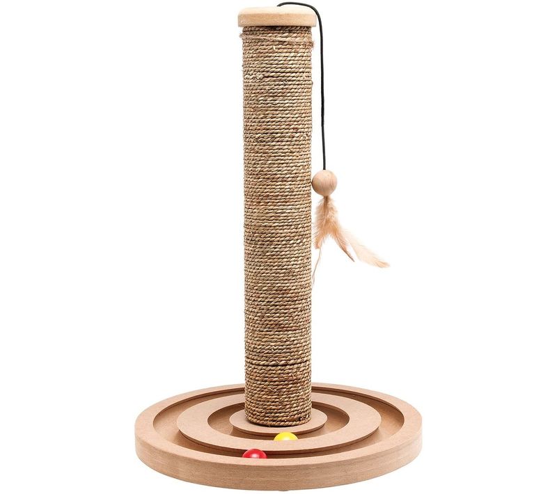 Grattoir Fonc De Mer Avec Jouet Brigitte Pour Chat - Flamingo