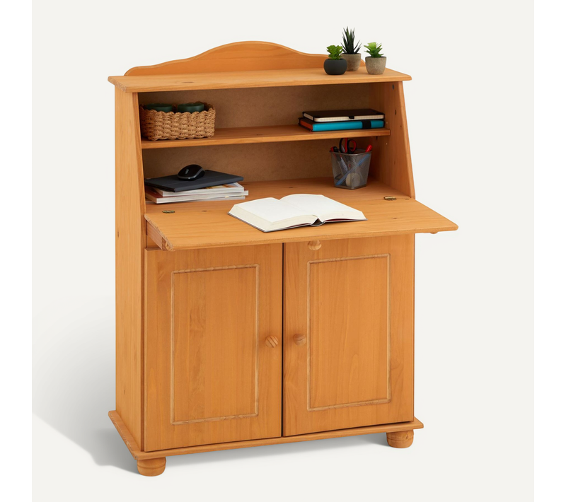 Bureau Secrétaire David, Finition Teintée/cirée