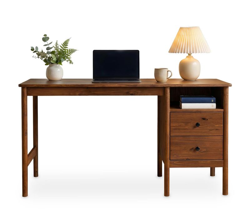 Bureau Bossa L 150 Cm En Bois Massif - Coloris Châtaignier
