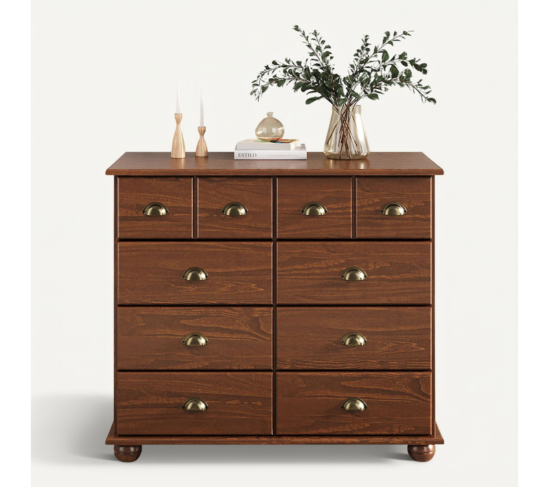 Commode Chambre Colmar L 92 Cm En Bois - Brun Foncé