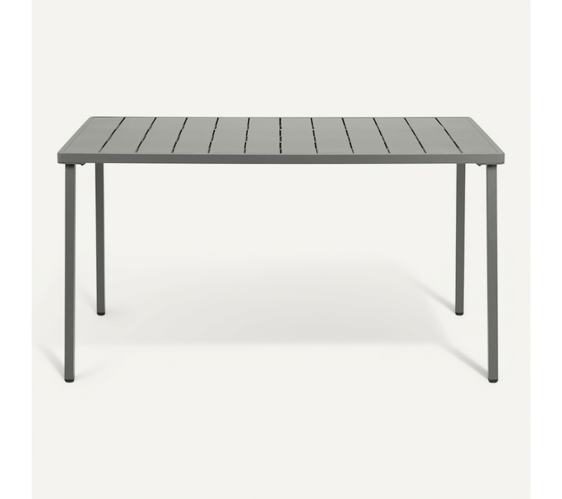 Table De Jardin Azalea L 140 Cm En Métal - Gris