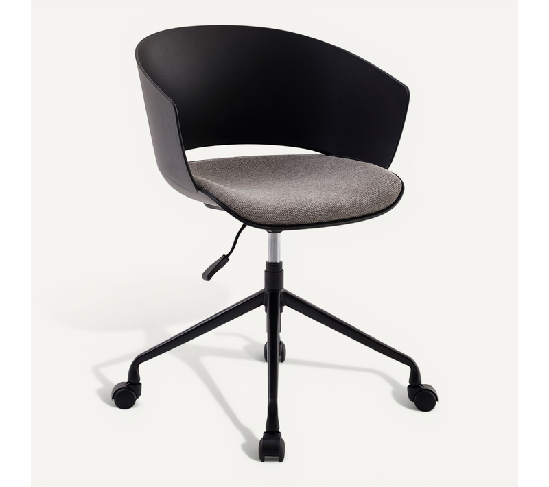 Chaise De Bureau Pivotante Dagma, En Plastique - Noir