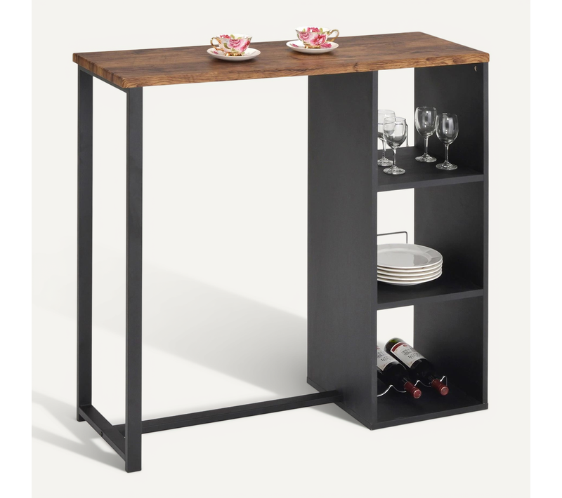 Table Haute De Bar Piava, Décor Chêne Sauvage