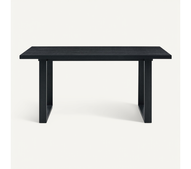 Table à Manger Lesina L 160 Cm, 6 Personnes - Noir