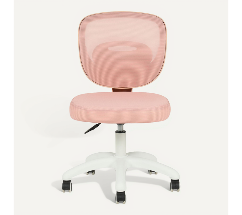 Chaise De Bureau Enfant Mayla Réglable En Tissu Mesh - Rose