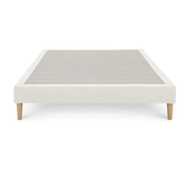 Sommier Tapissier Brest 160 X 200 Cm Revêtement Tissu - Blanc Crème