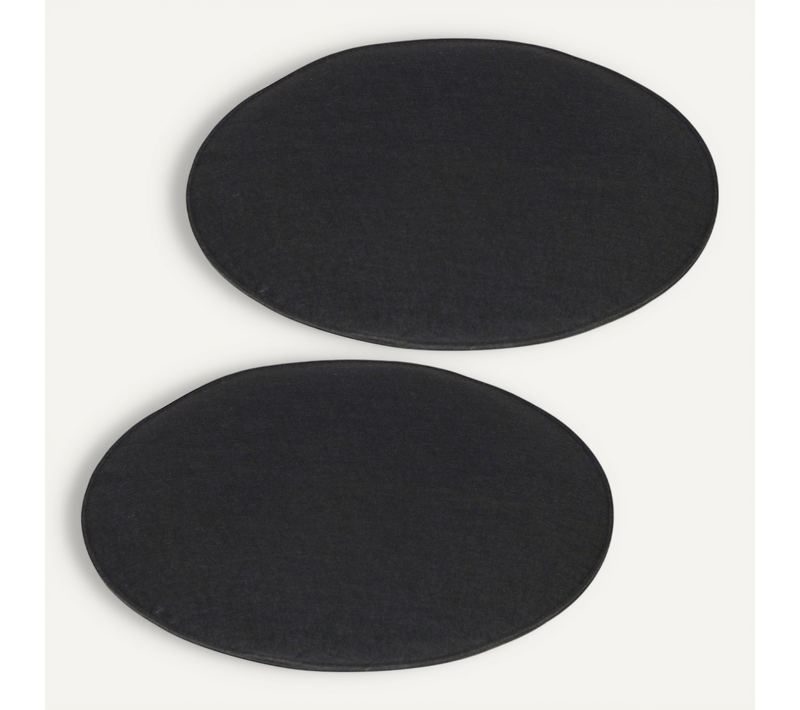 Lot De 2 Coussins D'assise Jonita, En Feutre Noir