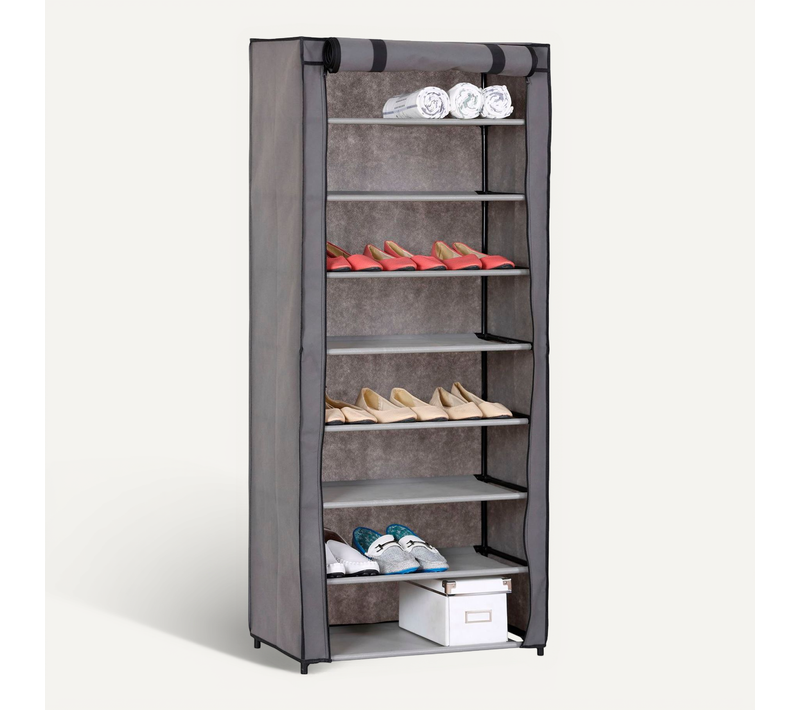 Meuble à Chaussures En Tissu Tamara, 8 Tablettes