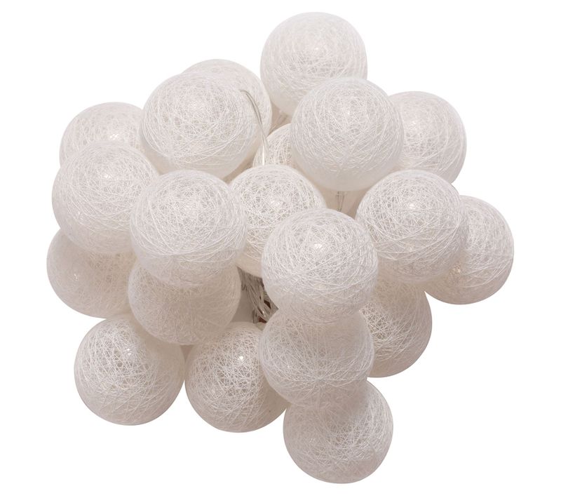Guirlande Lumineuse 20 Boules Amici Coloris Blanc