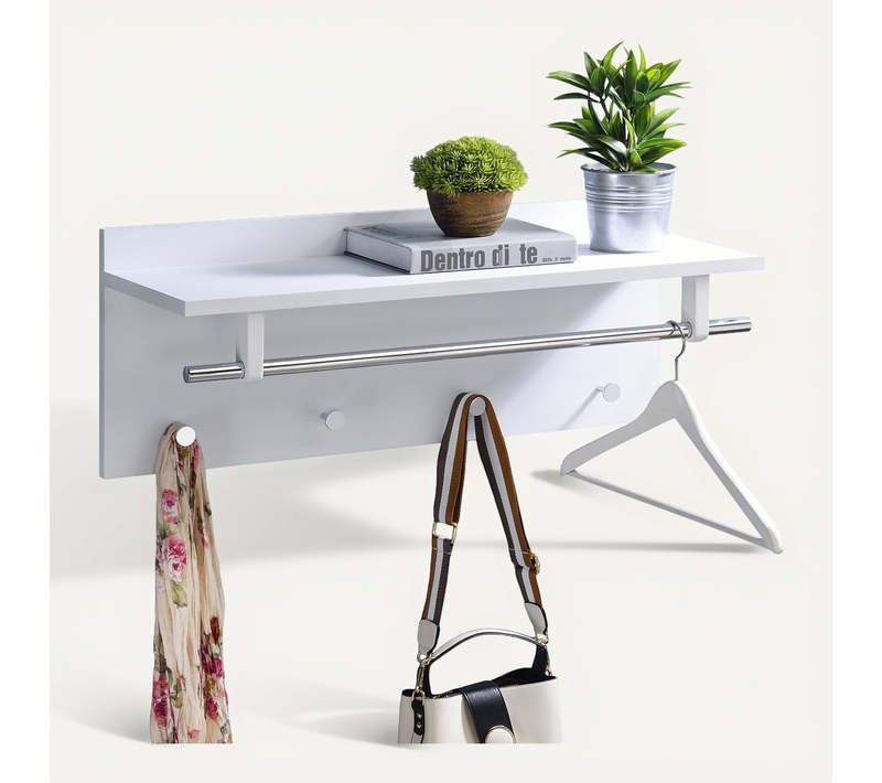 Porte-manteaux Mural Ulf, Blanc