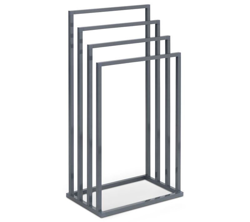 Porte-serviettes Sur Pied Senza En Métal - Gris