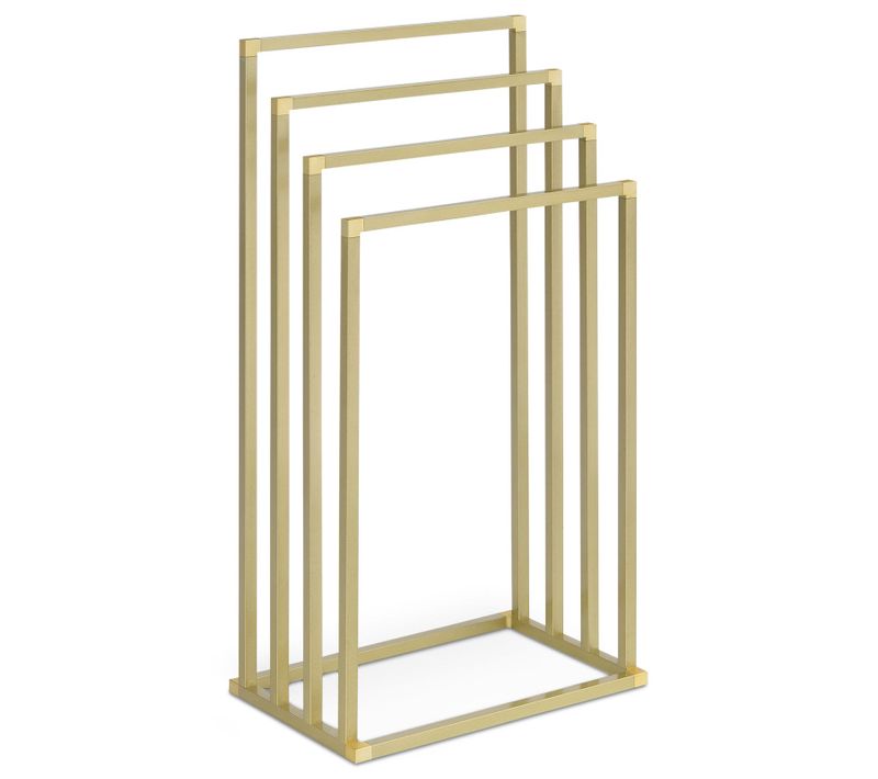 Porte-serviettes Sur Pied Senza En Métal - Doré