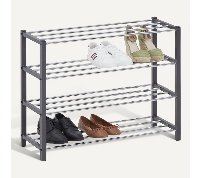 Etagère à Chaussures Dublin Gris, 4 Niveaux