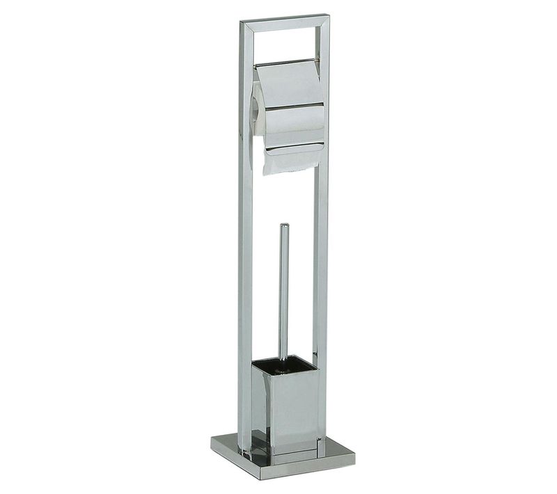 Porte-papier Toilette Toma Avec Porte Brosse à Wc, En Métal Chromé