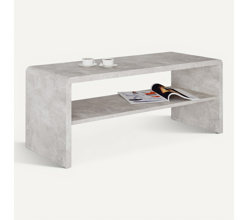 Table Basse / Meuble TV Louna, En Mélaminé Décor Béton