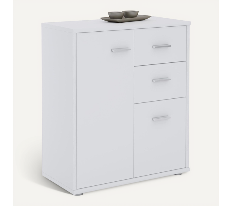 Buffet Remy, En Mélaminé Blanc Mat