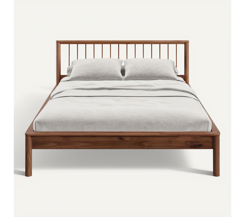Lit 140 X 200 Avec Sommier Apoana En Bois Massif - Coloris Châtaignier