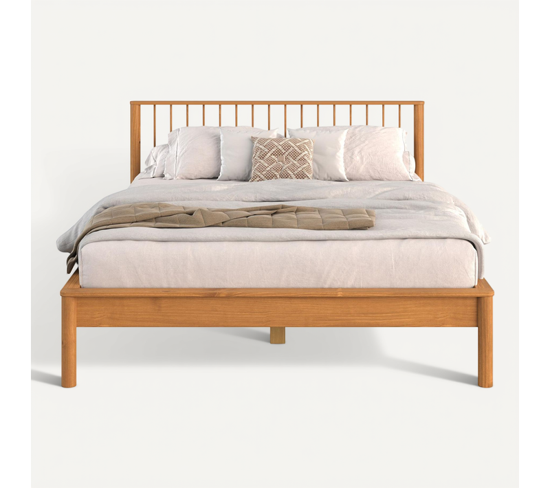 Lit 140 X 190 Avec Sommier Apoana En Bois Massif - Coloris Chêne