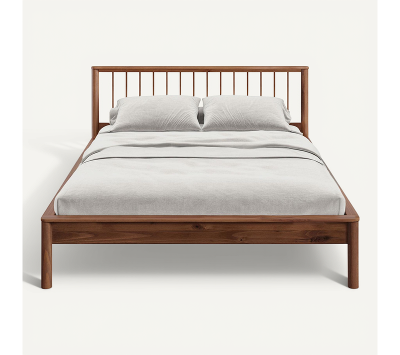 Lit 180 X 200 Avec Sommier Apoana En Bois Massif - Coloris Châtaignier