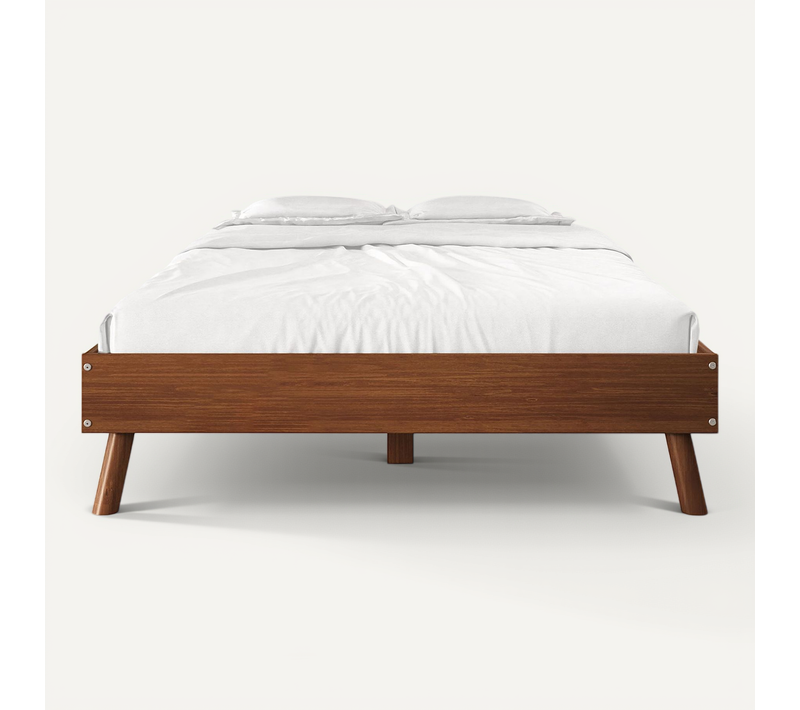 Lit Futon Karri 140 X 200 Cm, En Bois Massif - Coloris Châtaignier