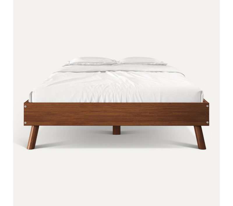 Lit Futon Karri 140 X 190 Cm, En Bois Massif - Coloris Châtaignier