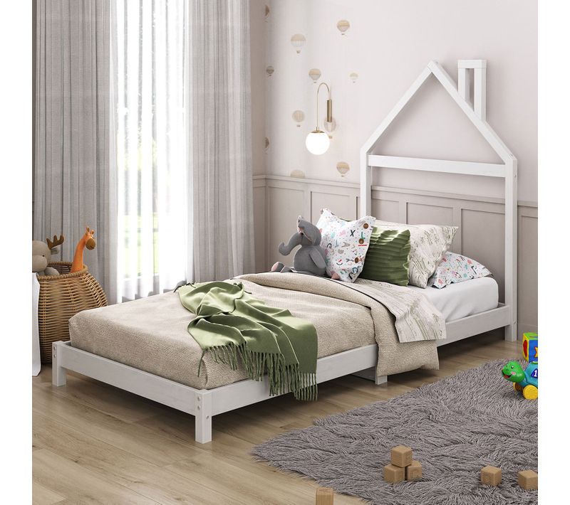 Lit Enfant Liz 90 X 190 Cm En Pin Massif - Blanc