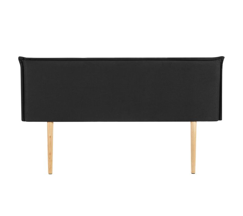 Tête De Lit Vincel 160 Sur Pieds, En Tissu - Noir