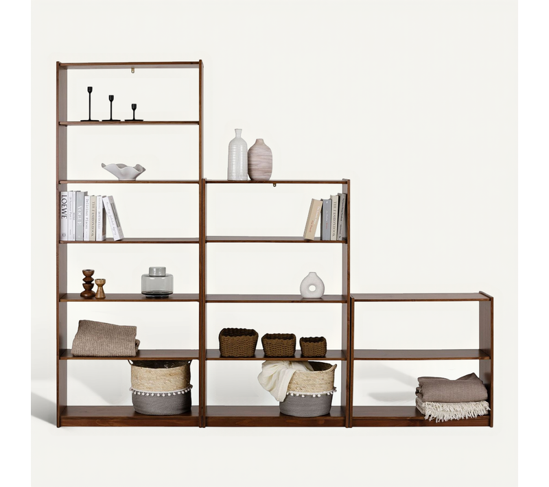 Etagère En Escalier Melly En Bois Massif - Coloris Châtaignier